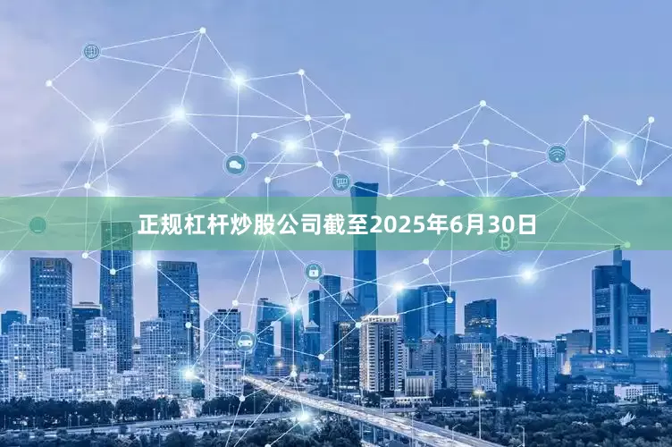 正规杠杆炒股公司截至2025年6月30日